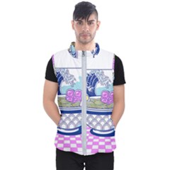 Ramen Kanji Vaporwave Artwork Minimalism Men s Puffer Vest by Bangk1t