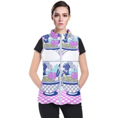 Ramen Kanji Vaporwave Artwork Minimalism Women s Puffer Vest by Bangk1t