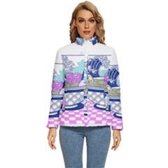 Ramen Kanji Vaporwave Artwork Minimalism Women s Puffer Bubble Jacket Coat by Bangk1t