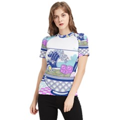 Ramen Kanji Vaporwave Artwork Minimalism Women s Short Sleeve Rash Guard by Bangk1t