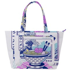 Ramen Kanji Vaporwave Artwork Minimalism Back Pocket Shoulder Bag  by Bangk1t