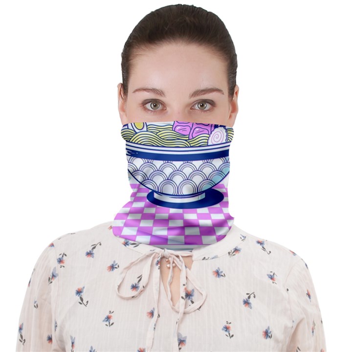 Ramen Kanji Vaporwave Artwork Minimalism Face Covering Bandana (Adult)