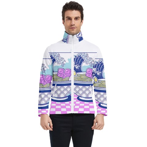 Ramen Kanji Vaporwave Artwork Minimalism Men s Bomber Jacket by Bangk1t