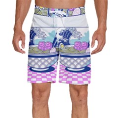 Ramen Kanji Vaporwave Artwork Minimalism Men s Beach Shorts by Bangk1t