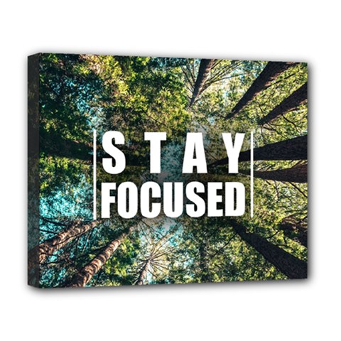 Stay Focused Focus Success Inspiration Motivational Deluxe Canvas 20  X 16  (stretched) by Bangk1t