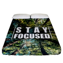 Stay Focused Focus Success Inspiration Motivational Fitted Sheet (california King Size) by Bangk1t