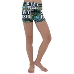 Stay Focused Focus Success Inspiration Motivational Kids  Lightweight Velour Yoga Shorts by Bangk1t