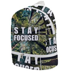 Stay Focused Focus Success Inspiration Motivational Zip Bottom Backpack by Bangk1t