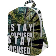 Stay Focused Focus Success Inspiration Motivational Zip Up Backpack by Bangk1t