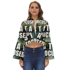 Stay Focused Focus Success Inspiration Motivational Boho Long Bell Sleeve Top by Bangk1t