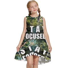 Stay Focused Focus Success Inspiration Motivational Kids  Frill Swing Dress by Bangk1t