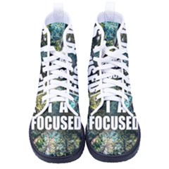 Stay Focused Focus Success Inspiration Motivational Women s High-top Canvas Sneakers by Bangk1t