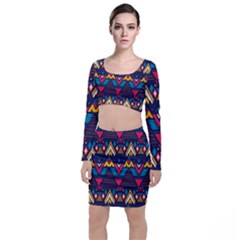 Pattern Colorful Aztec Top And Skirt Sets by Ravend