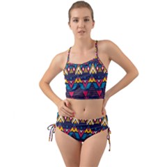 Pattern Colorful Aztec Mini Tank Bikini Set by Ravend