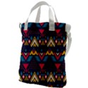 Pattern Colorful Aztec Canvas Messenger Bag View1