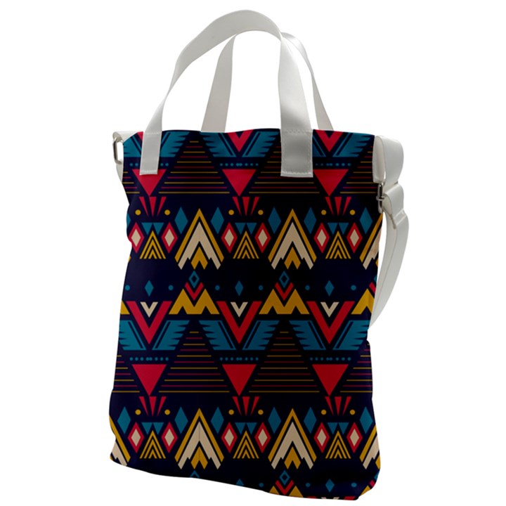 Pattern Colorful Aztec Canvas Messenger Bag