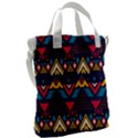 Pattern Colorful Aztec Canvas Messenger Bag View2