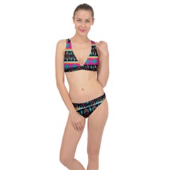 Abstract Art Pattern Design Vintage Classic Banded Bikini Set  by Ravend