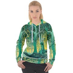 Nature Trees Forest Mystical Forest Jungle Women s Overhead Hoodie by Ravend