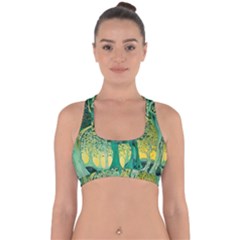 Nature Trees Forest Mystical Forest Jungle Cross Back Hipster Bikini Top  by Ravend