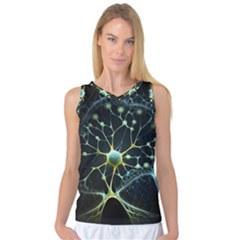 Ai Generated Neuron Network Connection Women s Basketball Tank Top by Ravend