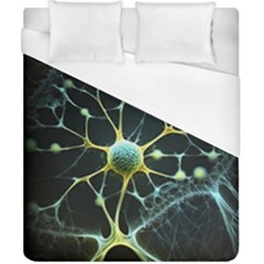 Ai Generated Neuron Network Connection Duvet Cover (california King Size) by Ravend