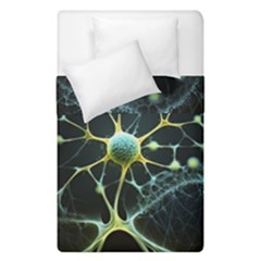 Ai Generated Neuron Network Connection Duvet Cover Double Side (single Size) by Ravend