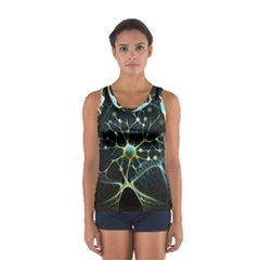 Ai Generated Neuron Network Connection Sport Tank Top  by Ravend