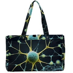 Ai Generated Neuron Network Connection Canvas Work Bag by Ravend