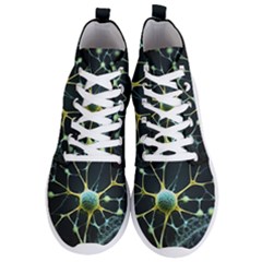 Ai Generated Neuron Network Connection Men s Lightweight High Top Sneakers by Ravend