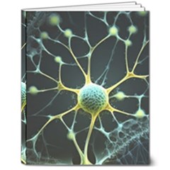 Ai Generated Neuron Network Connection 8  X 10  Hardcover Notebook by Ravend