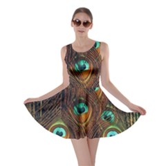 Peacock Feathers Skater Dress by Ravend