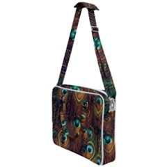 Peacock Feathers Cross Body Office Bag by Ravend