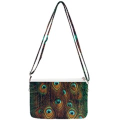 Peacock Feathers Double Gusset Crossbody Bag by Ravend