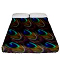 Peacock-feathers-bird-plumage Fitted Sheet (King Size) View1