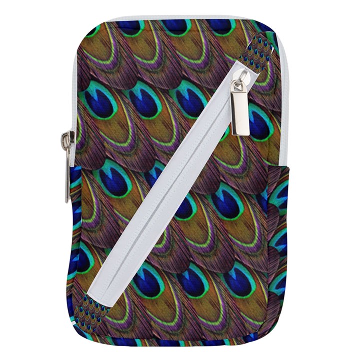 Peacock-feathers-bird-plumage Belt Pouch Bag (Small)