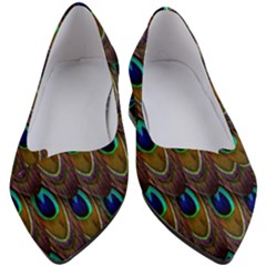 Peacock-feathers-bird-plumage Women s Block Heels  by Ravend