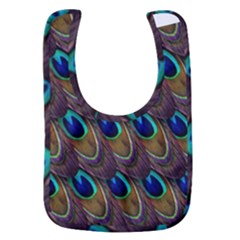 Peacock-feathers-bird-plumage Baby Bib by Ravend