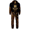 Peacock Plumage Bird Decorative Pattern Graceful Hooded Jumpsuit (Men) View2