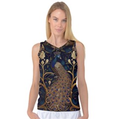 Peacock Plumage Bird Decorative Pattern Graceful Women s Basketball Tank Top by Ravend