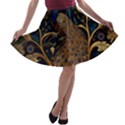 Peacock Plumage Bird Decorative Pattern Graceful A-line Skater Skirt View1