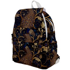 Peacock Plumage Bird Decorative Pattern Graceful Top Flap Backpack by Ravend