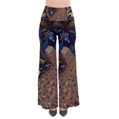 Peacock Plumage Bird Decorative Pattern Graceful So Vintage Palazzo Pants by Ravend