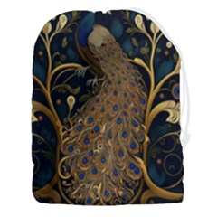 Peacock Plumage Bird Decorative Pattern Graceful Drawstring Pouch (3xl) by Ravend