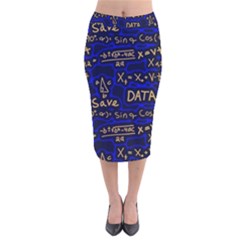 Art Pattern Design Background Graphic Velvet Midi Pencil Skirt by Ravend