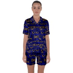 Art Pattern Design Background Graphic Satin Short Sleeve Pajamas Set by Ravend