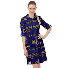 Art Pattern Design Background Graphic Long Sleeve Mini Shirt Dress by Ravend