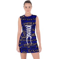 Art Pattern Design Background Graphic Lace Up Front Bodycon Dress by Ravend