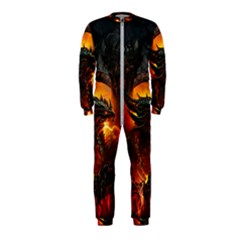 Dragon Art Fire Digital Fantasy Onepiece Jumpsuit (kids)