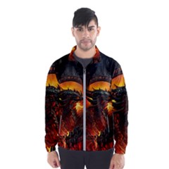 Dragon Art Fire Digital Fantasy Men s Windbreaker